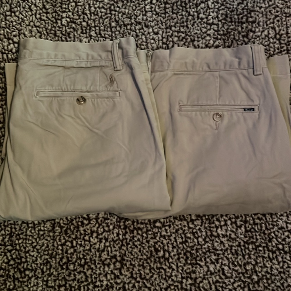 2 pack bundle Polo khaki pants sizes 33/32 and 32/32
